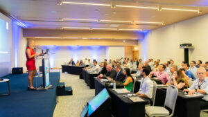 speaking to audience